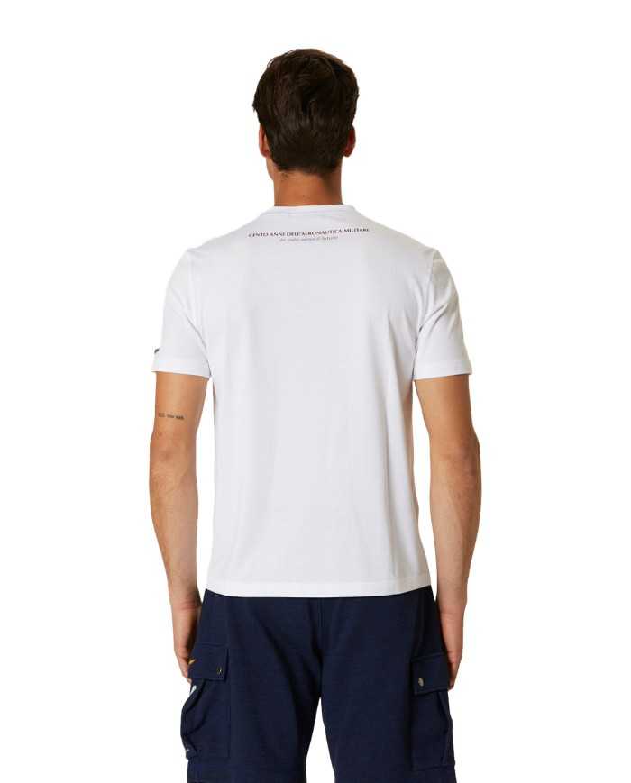 t-shirt off-white uomo aquila turrita ricamata | AERONAUTICA MILITARE t-shirt off-white uomo aquila turrita ricamata | AERONAUTICA MILITARE