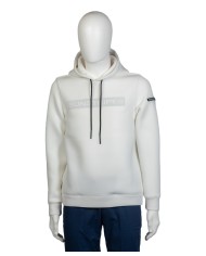 felpa bianca da uomo in tessuto tecnico logato | SUNSTRIPES