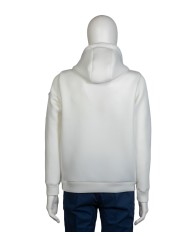 felpa bianca da uomo in tessuto tecnico logato | SUNSTRIPES