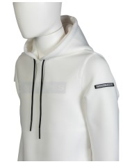 felpa bianca da uomo in tessuto tecnico logato | SUNSTRIPES