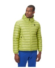 piumino verde certosa da uomo con cuciture nastrate a righe | BLAUER