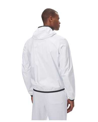 giubbino a vento bianco con velcro di chiusura e logo patch | BLAUER giubbino a vento bianco con velcro di chiusura e logo patch | BLAUER