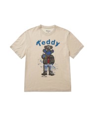 t-shirt beige da uomo con orsetto poliziotto e scritta teddy | BLAUER t-shirt beige da uomo con orsetto poliziotto e scritta teddy | BLAUER