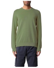 maglia slim verde loden da uomo con orli alle maniche | BLAUER