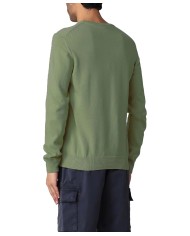 maglia slim verde loden da uomo con orli alle maniche | BLAUER