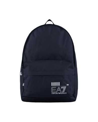 zaino navy e bianco da uomo con schienale in mesh e logo | EA7 zaino navy e bianco da uomo con schienale in mesh e logo | EA7