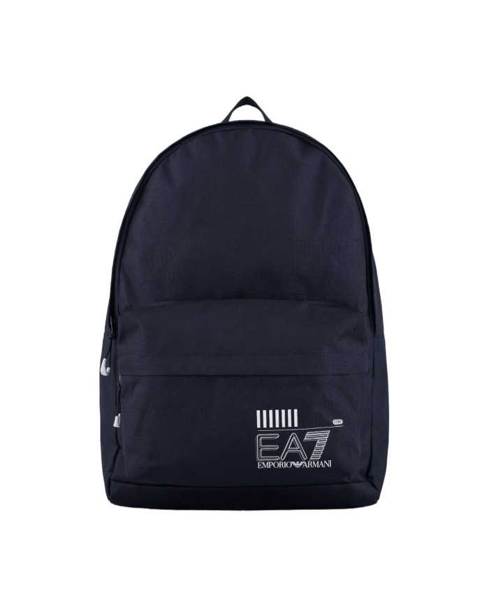 zaino navy e bianco da uomo con schienale in mesh e logo | EA7 zaino navy e bianco da uomo con schienale in mesh e logo | EA7