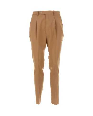 pantalone slim cammello da uomo con pinces | MANUEL RITZ pantalone slim cammello da uomo con pinces | MANUEL RITZ
