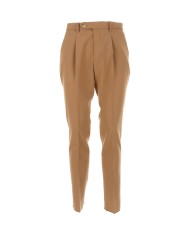 pantalone slim cammello da uomo con pinces | MANUEL RITZ