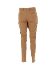 pantalone slim cammello da uomo con pinces | MANUEL RITZ