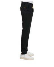 pantalone slim nero da uomo con pinces | MANUEL RITZ