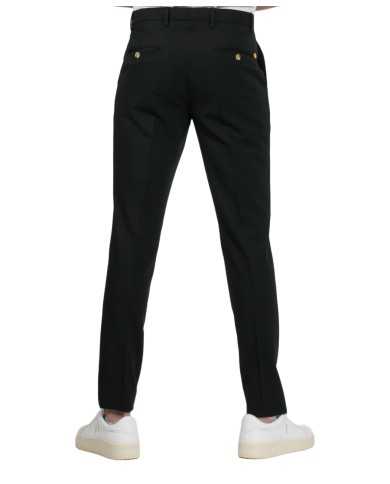 pantalone slim nero da uomo con pinces | MANUEL RITZ pantalone slim nero da uomo con pinces | MANUEL RITZ