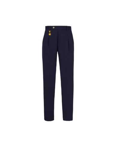 pantalone slim blu da uomo con tasche americane | MANUEL RITZ pantalone slim blu da uomo con tasche americane | MANUEL RITZ