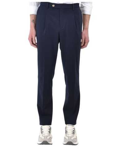 pantalone slim blu da uomo con tasche americane | MANUEL RITZ pantalone slim blu da uomo con tasche americane | MANUEL RITZ