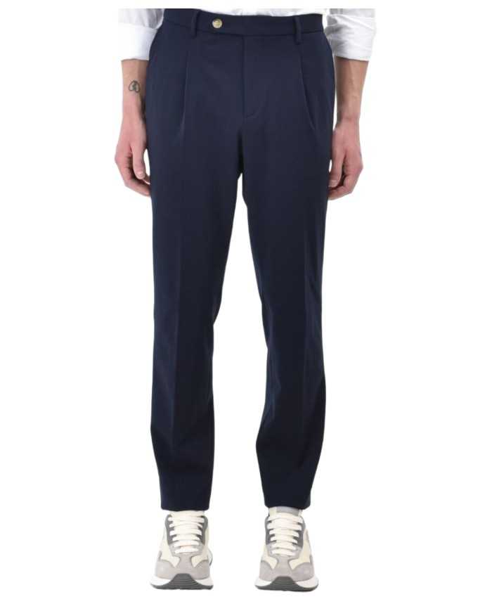 pantalone slim blu da uomo con tasche americane | MANUEL RITZ pantalone slim blu da uomo con tasche americane | MANUEL RITZ