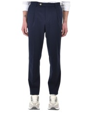 pantalone slim blu da uomo con tasche americane | MANUEL RITZ