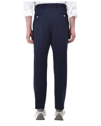 pantalone slim blu da uomo con tasche americane | MANUEL RITZ pantalone slim blu da uomo con tasche americane | MANUEL RITZ