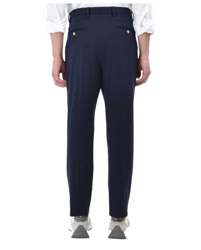 pantalone slim blu da uomo con tasche americane | MANUEL RITZ