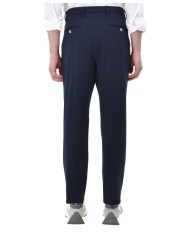 pantalone slim blu da uomo con tasche americane | MANUEL RITZ