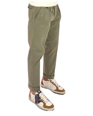 pantalone verde da uomo con doppie pences | MANUEL RITZ