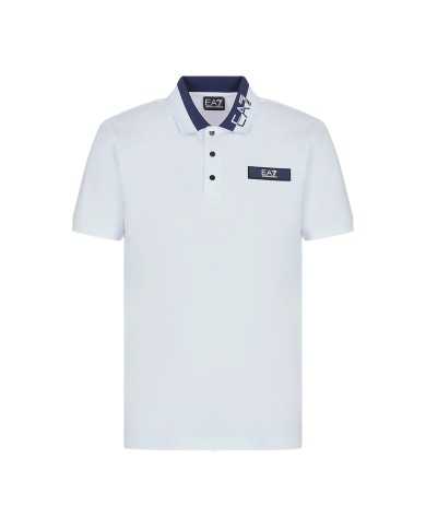 EA7 Polo Uomo 3RPF09 PJ04Z P-EM cotone maniche corte logato su coll...