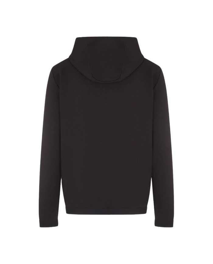 felpa nera da uomo con patch dorata e logo su petto | EA7 felpa nera da uomo con patch dorata e logo su petto | EA7
