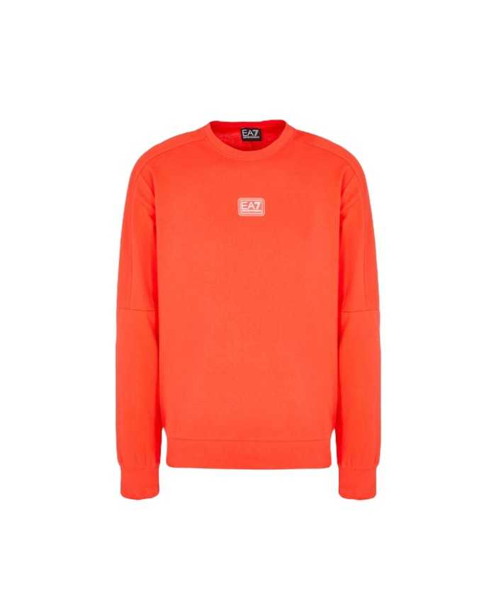 felpa bittersweet da uomo con polsi in maglia stretch e logo | EA7 felpa bittersweet da uomo con polsi in maglia stretch e logo | EA7