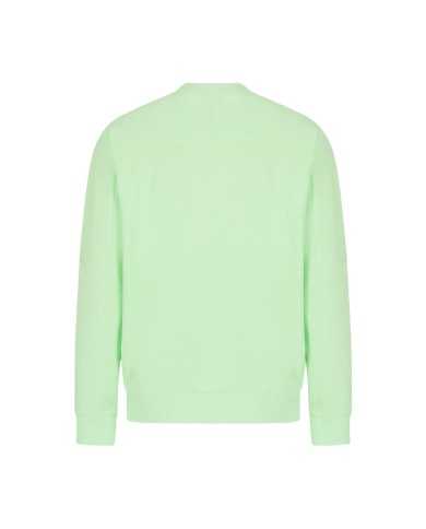 felpa verde paradiso da uomo con polsi in maglia stretch e logo | EA7 felpa verde paradiso da uomo con polsi in maglia stretch e logo | EA7