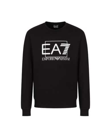 EA7 Felpa Uomo 3RPM60 PJ05Z P-EM cotone girocollo logato a contrast...
