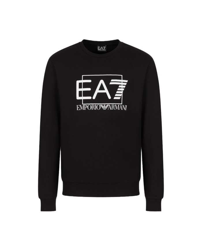 EA7 Felpa Uomo 3RPM60 PJ05Z P-EM cotone girocollo logato a contrast...