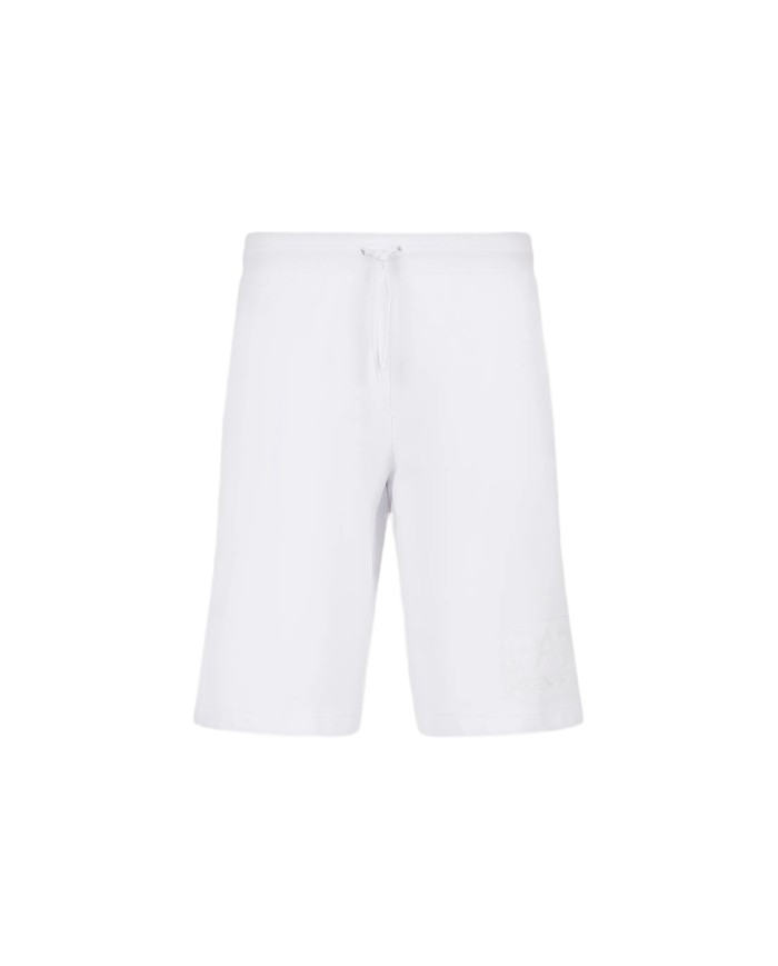 bermuda regular plus bianche da uomo logato sul fronte | EA7