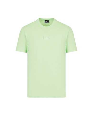 t-shirt verde paradiso da uomo con logo su petto | EA7 t-shirt verde paradiso da uomo con logo su petto | EA7