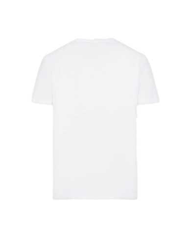 t-shirt bianca da uomo con patch scudetto con logo su petto | EA7 t-shirt bianca da uomo con patch scudetto con logo su petto | EA7