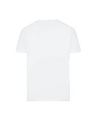 t-shirt bianca da uomo con patch scudetto con logo su petto | EA7