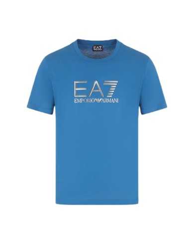 t-shirt dark blue da uomo logata in metallo sul petto | EA7 t-shirt dark blue da uomo logata in metallo sul petto | EA7