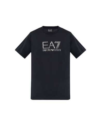 t-shirt night blue da uomo logata in metallo sul petto | EA7 t-shirt night blue da uomo logata in metallo sul petto | EA7