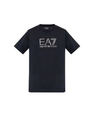 t-shirt night blue da uomo logata in metallo sul petto | EA7 t-shirt night blue da uomo logata in metallo sul petto | EA7