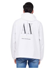 giubbino bianco da uomo con cappuccio e logo patch | ARMANI EXCHANGE giubbino bianco da uomo con cappuccio e logo patch | ARMANI EXCHANGE