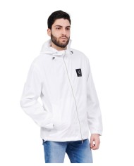 giubbino bianco da uomo con cappuccio e logo patch | ARMANI EXCHANGE giubbino bianco da uomo con cappuccio e logo patch | ARMANI EXCHANGE
