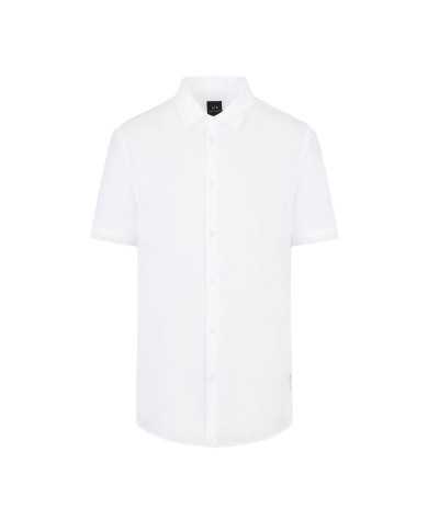 camicia classica bianca da uomo a maniche corte | ARMANI EXCHANGE camicia classica bianca da uomo a maniche corte | ARMANI EXCHANGE