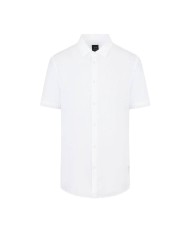 camicia classica bianca da uomo a maniche corte | ARMANI EXCHANGE