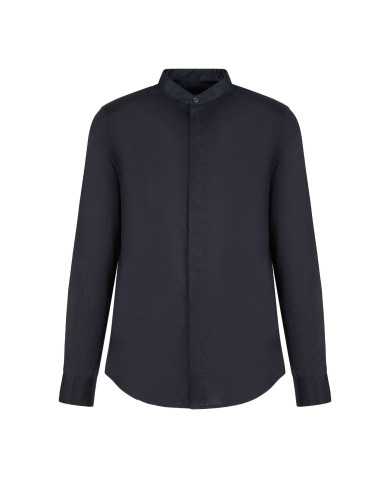 camicia classica navy da uomo a maniche lunghe | ARMANI EXCHANGE camicia classica navy da uomo a maniche lunghe | ARMANI EXCHANGE