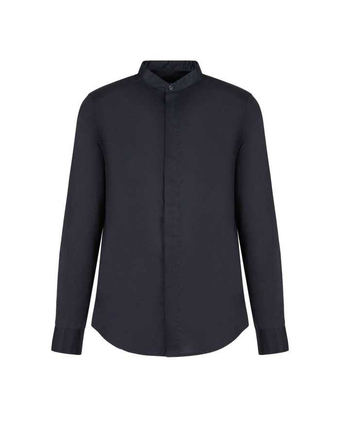 camicia classica navy da uomo a maniche lunghe | ARMANI EXCHANGE camicia classica navy da uomo a maniche lunghe | ARMANI EXCHANGE