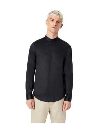 camicia classica navy da uomo a maniche lunghe | ARMANI EXCHANGE camicia classica navy da uomo a maniche lunghe | ARMANI EXCHANGE