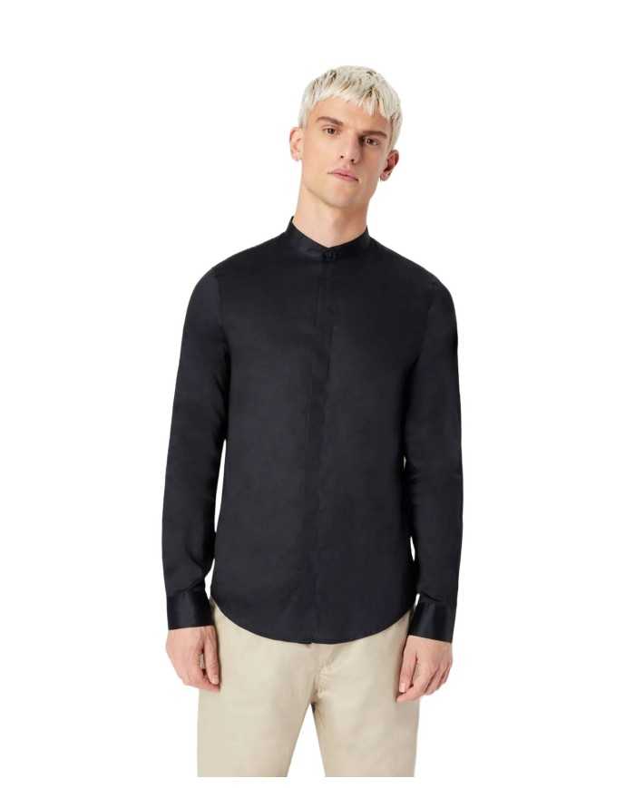 camicia classica navy da uomo a maniche lunghe | ARMANI EXCHANGE camicia classica navy da uomo a maniche lunghe | ARMANI EXCHANGE