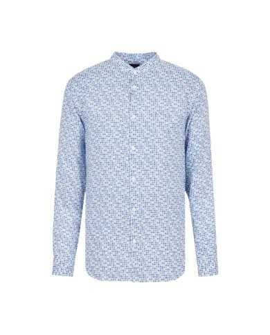 camicia con fantasia white sketch square da uomo | ARMANI EXCHANGE