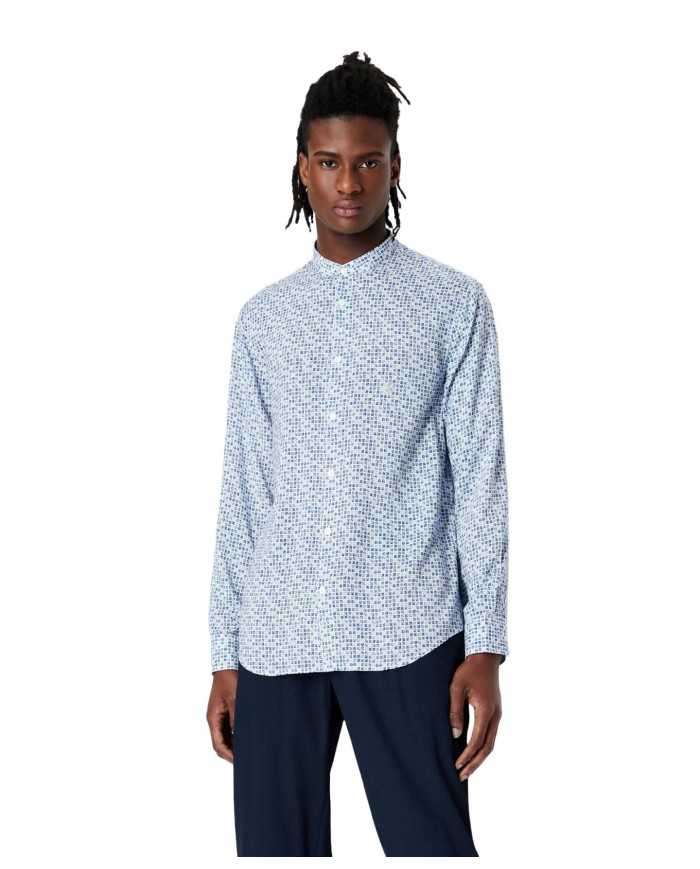 camicia con fantasia white sketch square da uomo | ARMANI EXCHANGE