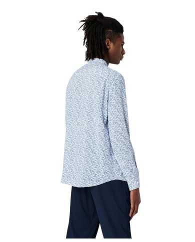 camicia con fantasia white sketch square da uomo | ARMANI EXCHANGE