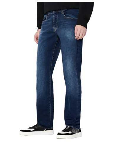 jeans indigo denim da uomo con logo patch | ARMANI EXCHANGE jeans indigo denim da uomo con logo patch | ARMANI EXCHANGE