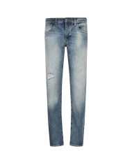 jeans slim a vita alta indigo denim da uomo | ARMANI EXCHANGE